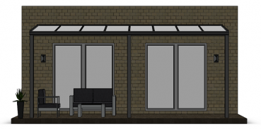 Preview: Überdachung mit VSG 8,76 mm matt, 6 x 2,5 m